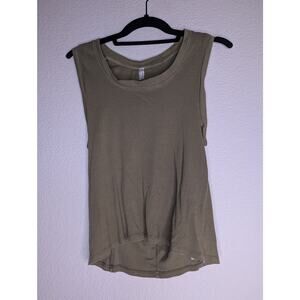 Free People Intimately Soft Ribbed Green Tank Basic Boho XL